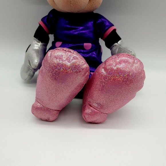 Disney Ty Sparkle Minnie Mouse Purple Dress Pink Polka Dot Collectable 16" Clean - Picture 3 of 12